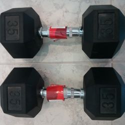 Pair Of 35 Lbs Dumbbells ( New )