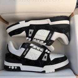 LV Trainers size 11 Black and white