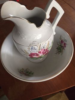 Antique Pitcher and wash bowl
