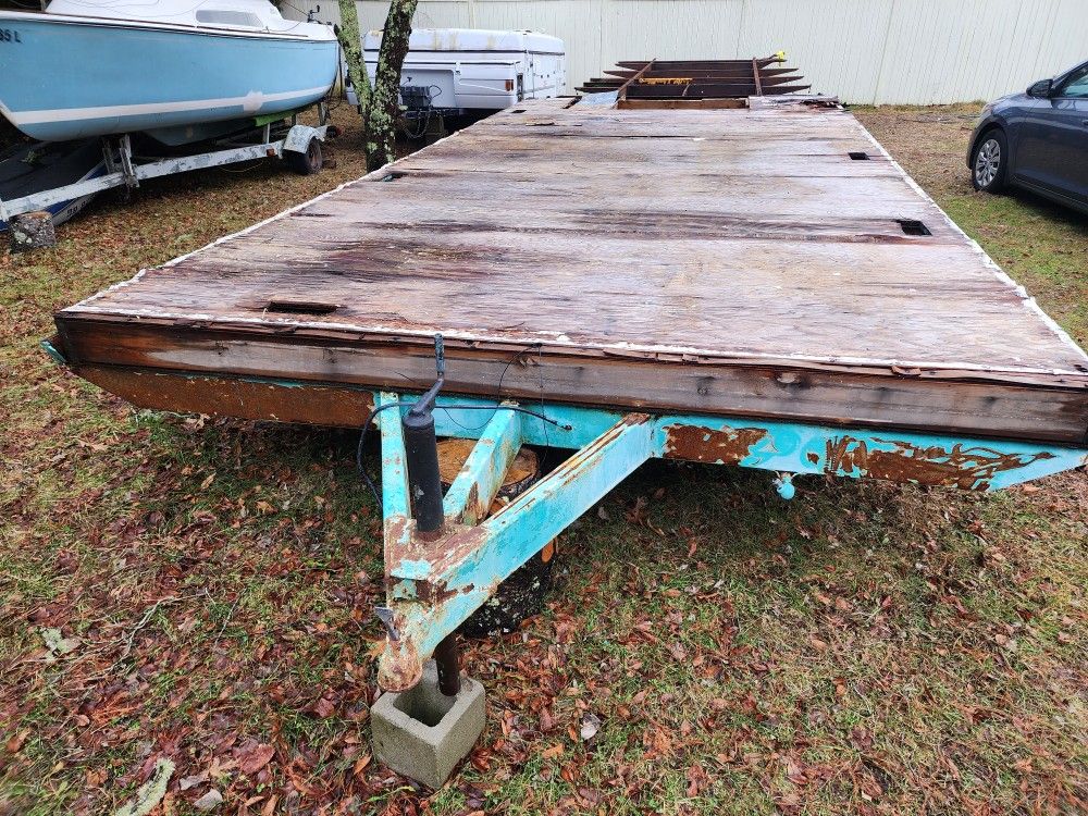 43ft Dual Axle Trailer Heavy Duty Mobile Home Frame 10ft Wide 2in Ball