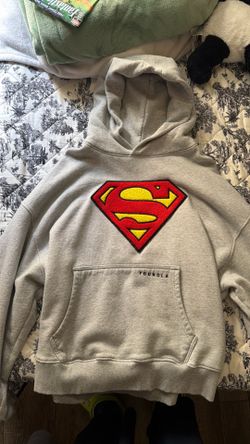 Grey youngla superman hoodie size L