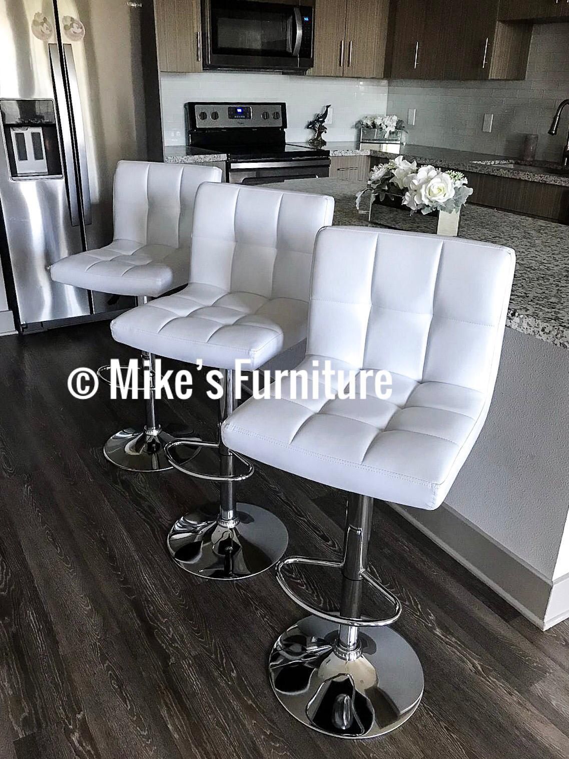 New Adjustable Bar Stools (4 Colors Available ) Black White Gray Red