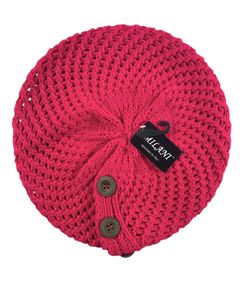 Milani hot pink woven beret