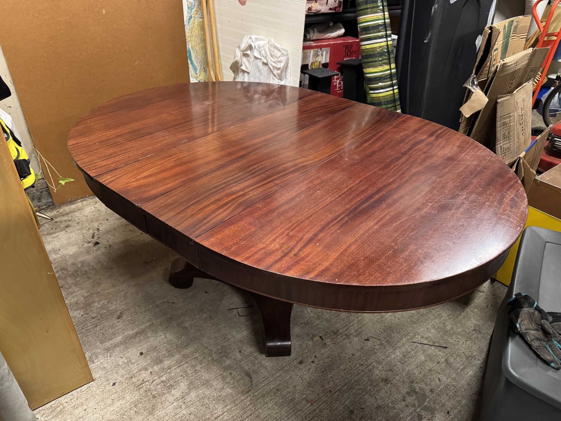 Antique Mahogany Dining Set - Table And Four Chairs