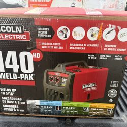 Lincoln Electric Weld-Pak 140 Amp MIG and Flux-Core Wire Feed Welder, 115V, Aluminum Welder with Spool Gun sold separately