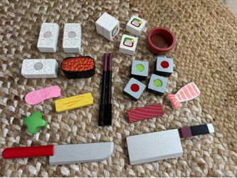 Melissa & Doug Sushi Slicing Wooden Play Food Set