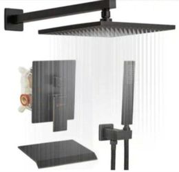 BWE 3-Spray Patterns with 2.5 GPM 12 in. Showerhead Wall Mounted Dual Shower Heads with Valve in Oil Rubbed Bronze