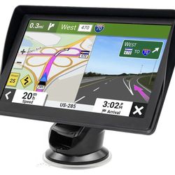 GPS Navigator for Car Truck RV - 7'' HD Touchscreen Navigation System, Latest 2025 Maps Free Lifetime Updates