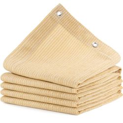 90% Outdoor Sun Shade Cloth, 16' x 20', Pergola, Deck, and Backyard Patio Sunshade with UV Protection, Heat Resistant HDPE Material, Reinforced Gromme