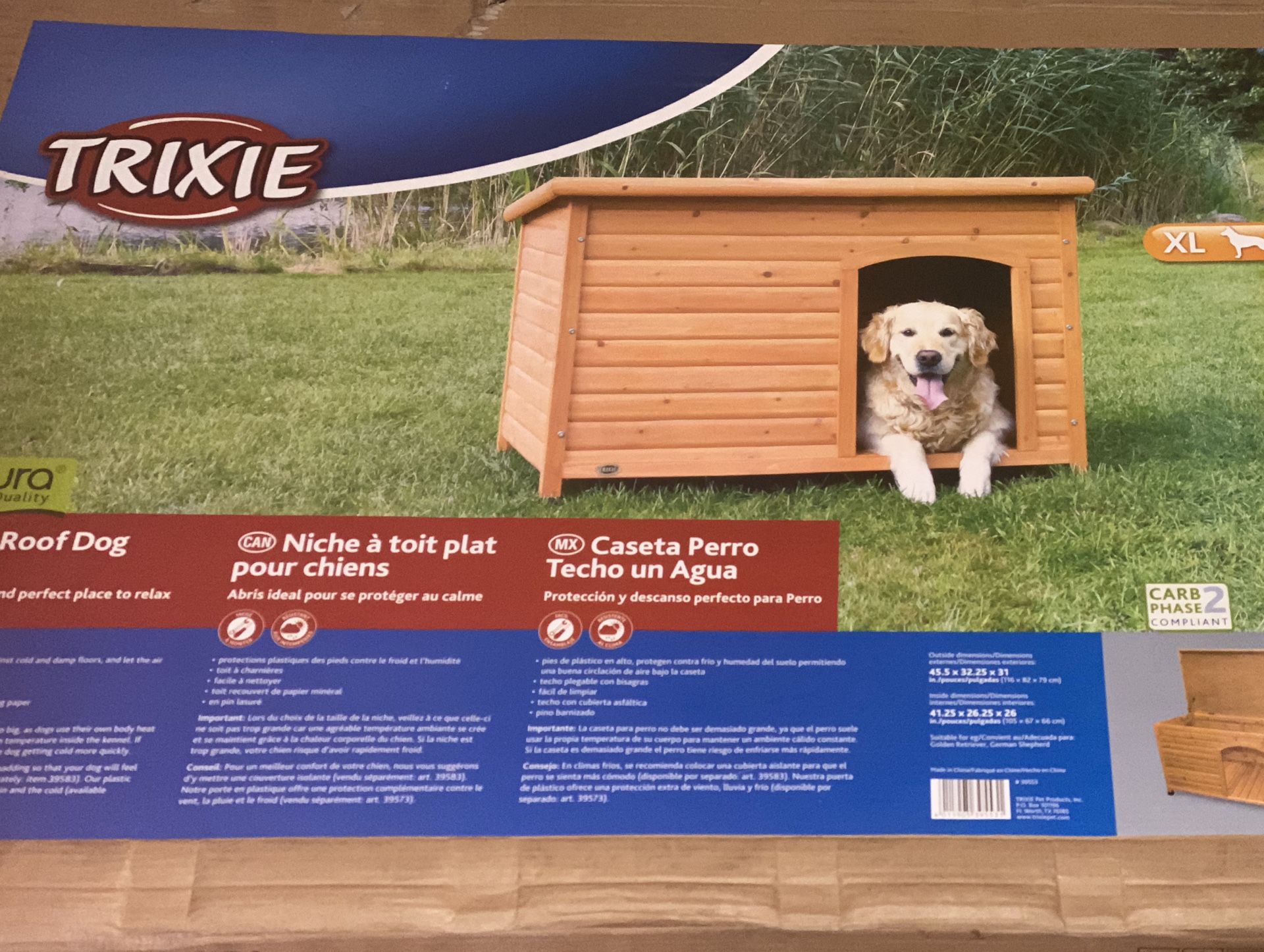 Trixie Glazed Pine Dog House