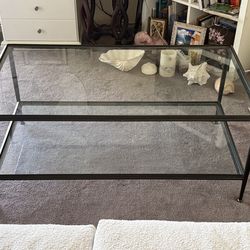 Glass coffee table