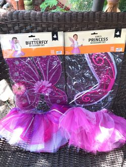 GIRLS BUTTERFLY & PRINCESS HALLOWEEN ACCESSORY SET
