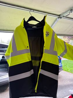 Safety wear winter hooded jacket