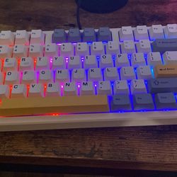 Purple Switched Keyboard With Mouse 