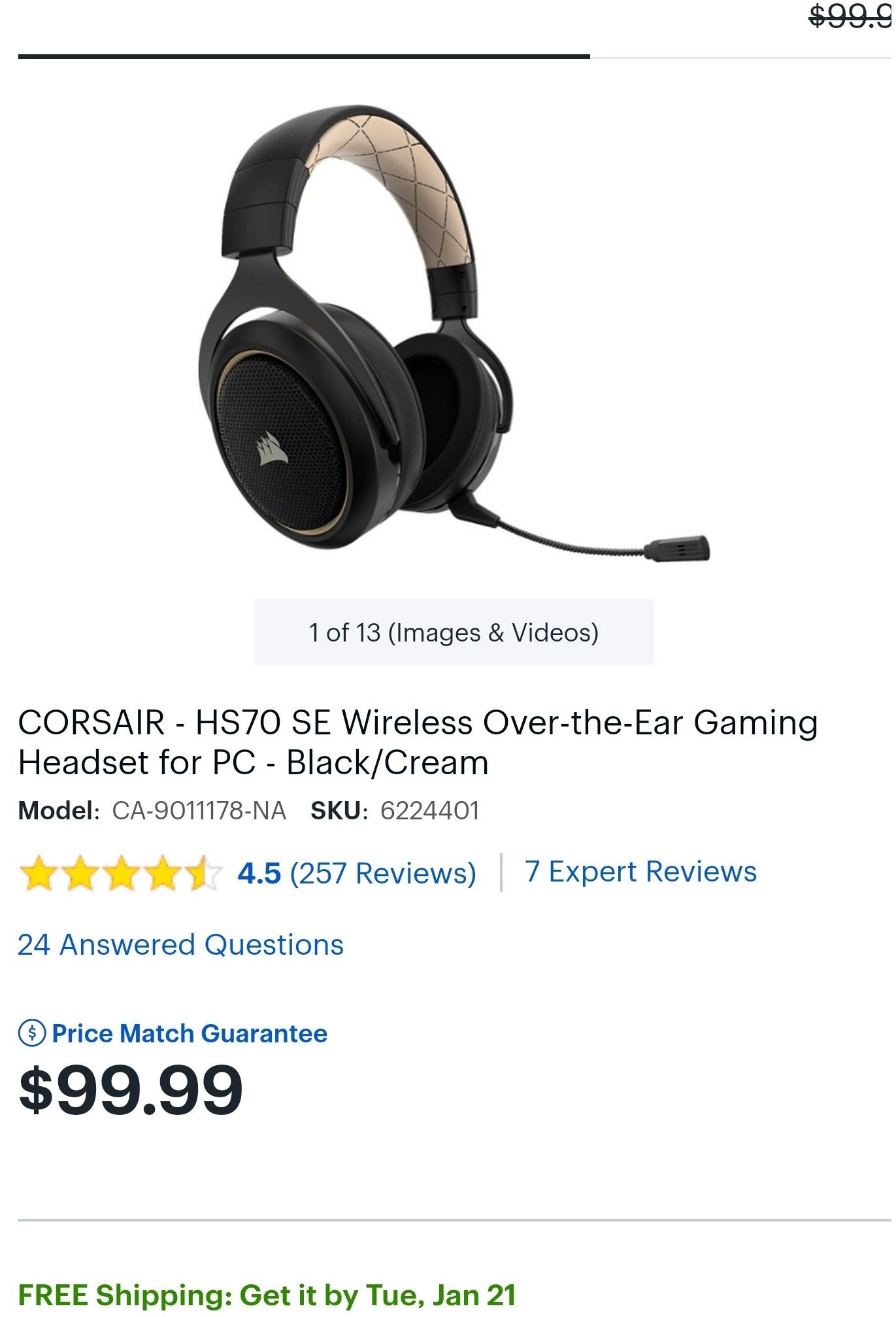 Corsair HS70 Wireless Headset SE (special edition)