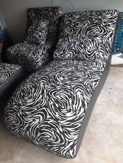 Fancy french chair set with pillow and ottoman