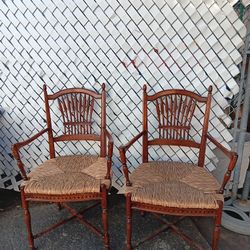 Vintage Traditional Rustic American Style Cherry Wood Chairs $245 OBO
