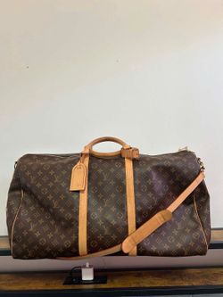 Louis Vuitton Brown Monogram Coated Canvas & Vachetta Leather Vintage Keepall 60