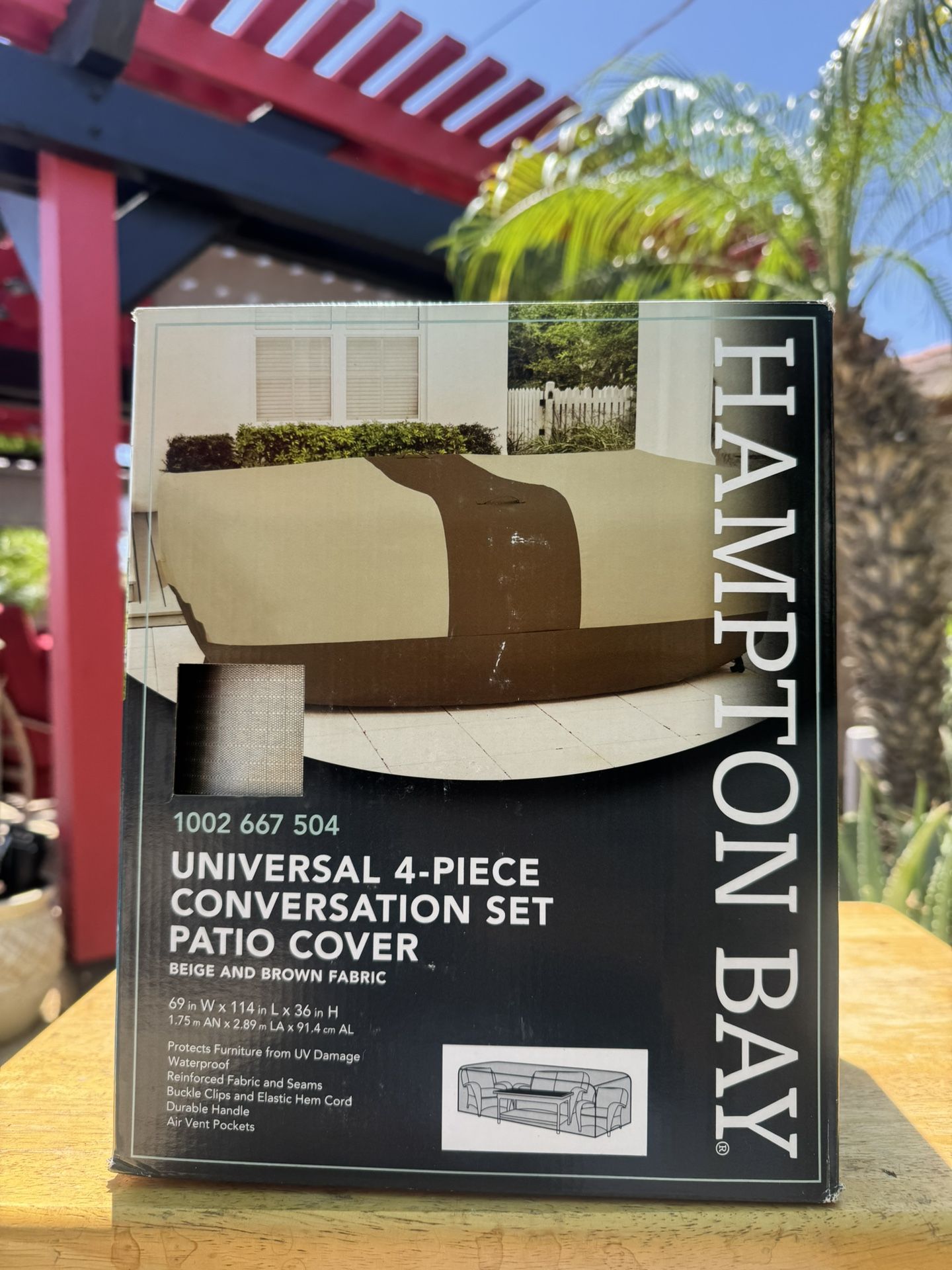 NEW Hampton Bay universal 4 piece conversation set patio cover