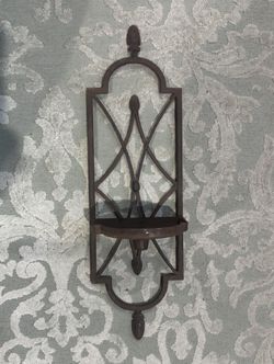 Southern Living at Home Cordova iron wall-hanging candle holder