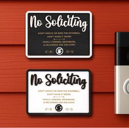 New! Funny No Soliciting Sign For House Door, Do Not Knock Or Ring Doorbell Sign