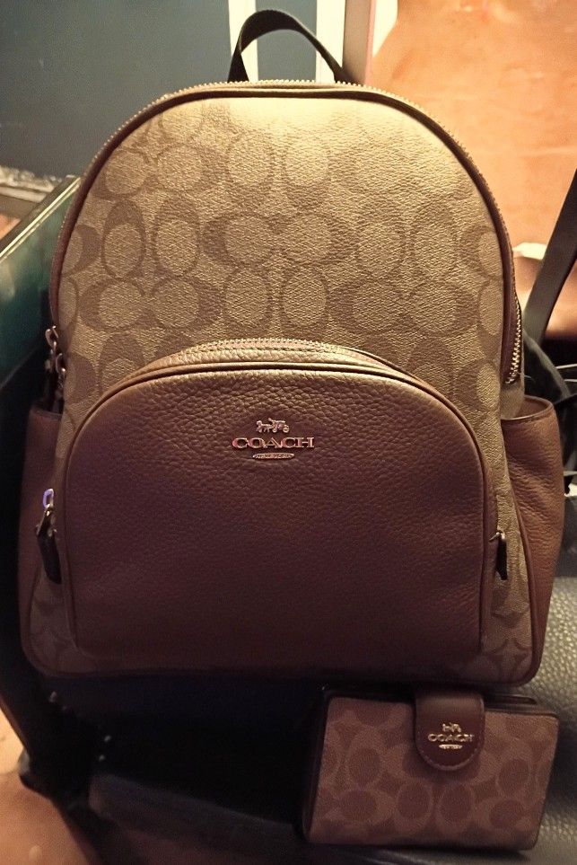 COACH Matching Backpack Purse&Wallet
