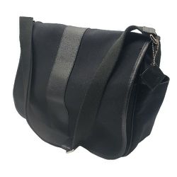 COACH 'Transatlantic' Black Nylon/Leath Messenger Bag 6437 Travel Laptop Satchel