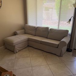 Beige Sofa w/ Chaise
