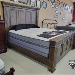 WYNDAHL BEDROOM SET QUEEN OR KİNG BED DRESSER NIGHTSTAND AND MİRROR WİTH İNTEREST FREE PAYMENT OPTİONS 