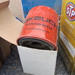 This part is a Takeuchi Y129150-35153 oil filter, 