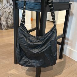 Black Leather Stud Purse