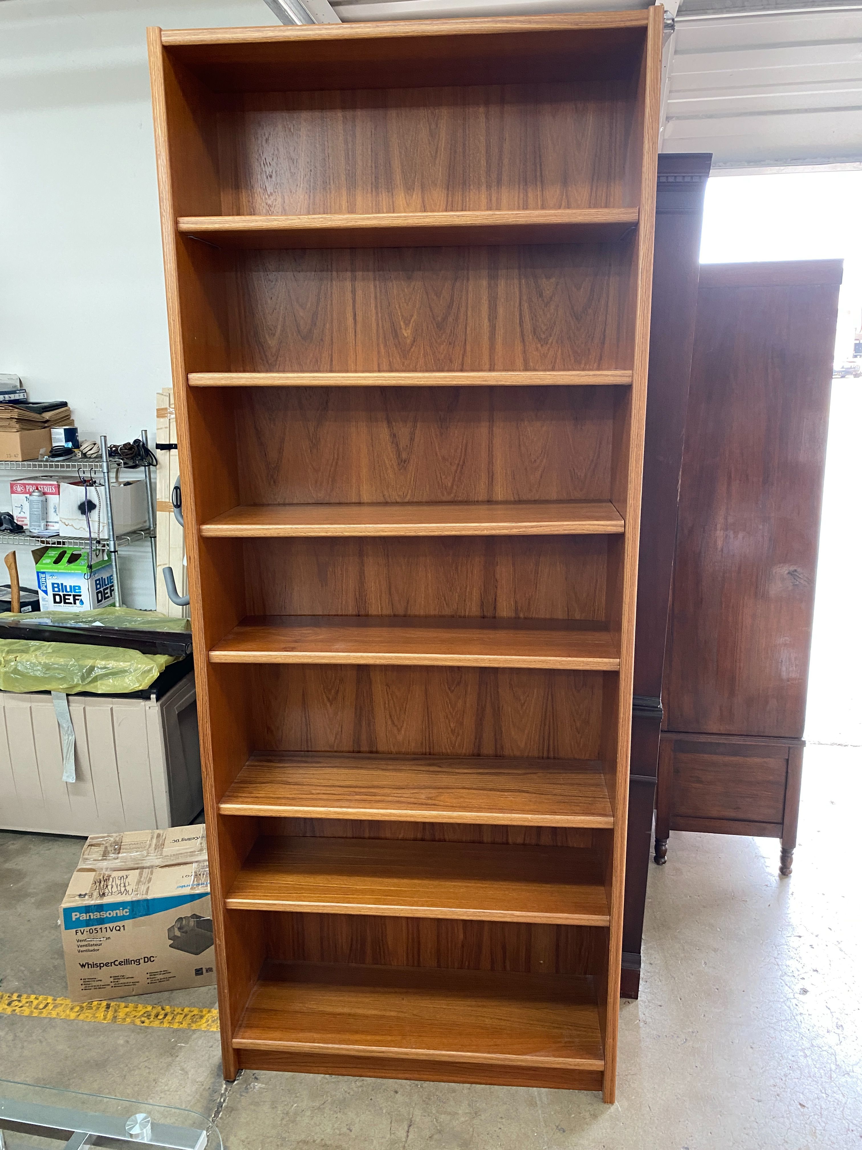 Danish Seven Shelf Bookcase