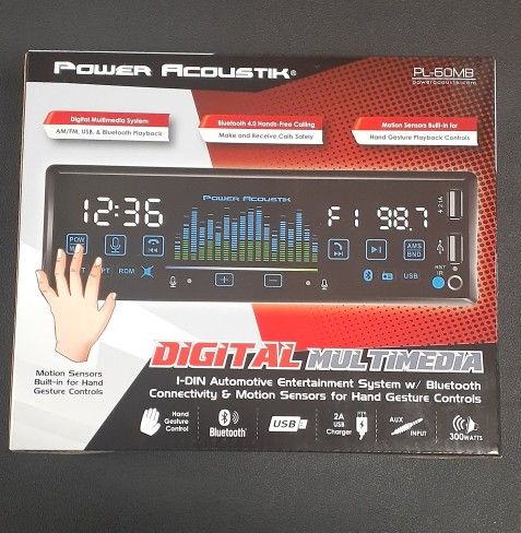 NEW!  Single DIN Media Receiver.  Bluetooth