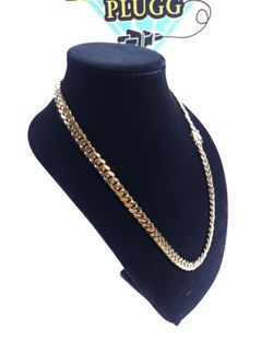 Gold Chain Cuban Link 10mm 24" and 26" Gold Plated w 14k *Quality Piece*