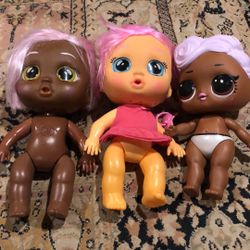 3 Large LOL Dolls