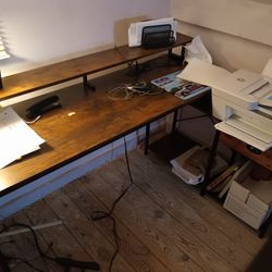Desk, Chair And Printer 