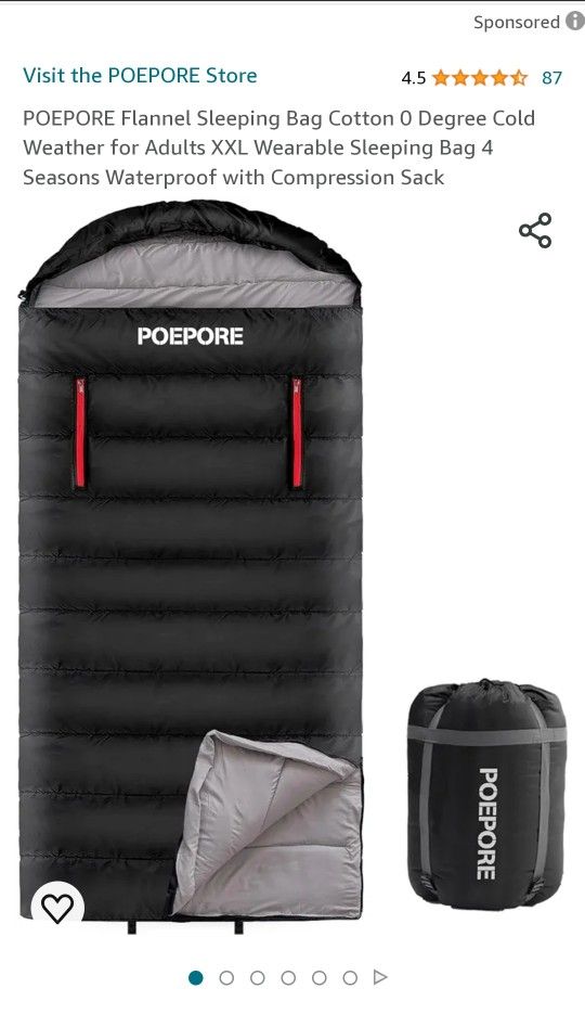 Poepore 0 Degree Sleeping Bag