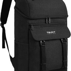 Black Backpack Cooler Leak Proof 28 Cans - Backpack Insulated Waterproof NEW