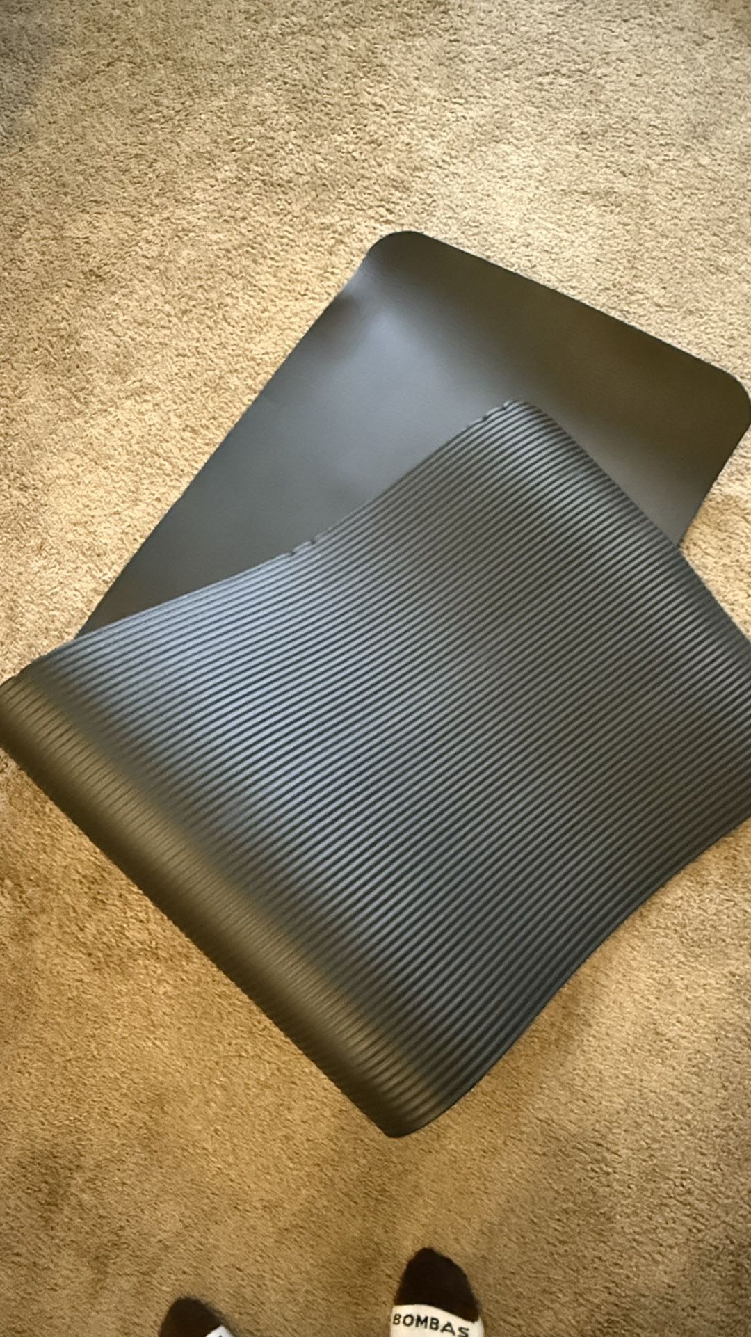 Amazon Basics Extra Thick Exercise Mat – 71” x 23¼” – Black