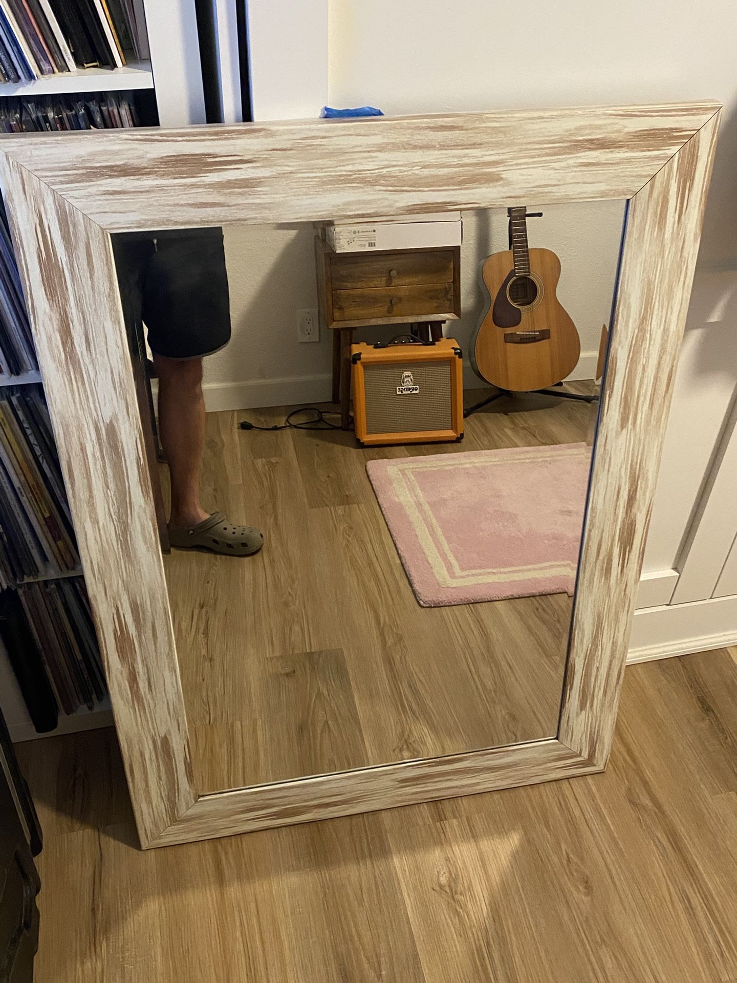Kirkland’s 24x36” White Wood Driftwood Wall Mirror 