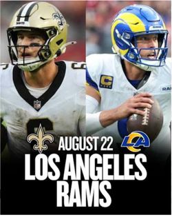 Rams Vs Saints  -Pre-Season Ticket Holder-offering 2 Premier Club Seats plus parking