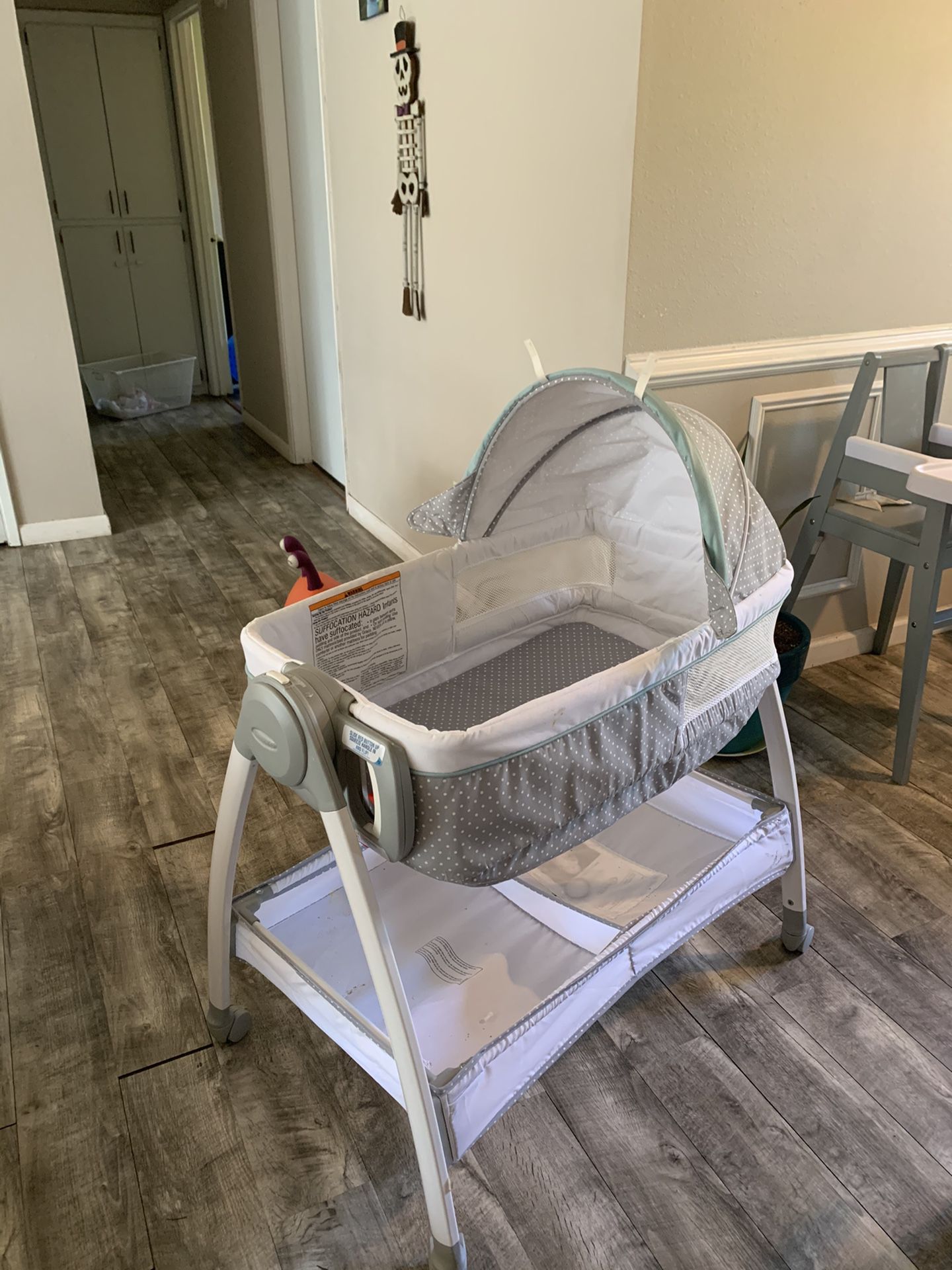 Changing table and bedside crib