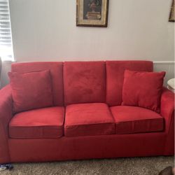 Red Couch Pickup Today 