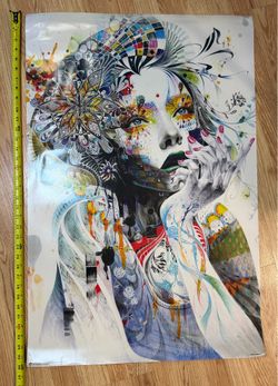 Minjae Lee “Circulation” Mixed Media Art Poster Print Large 24x36