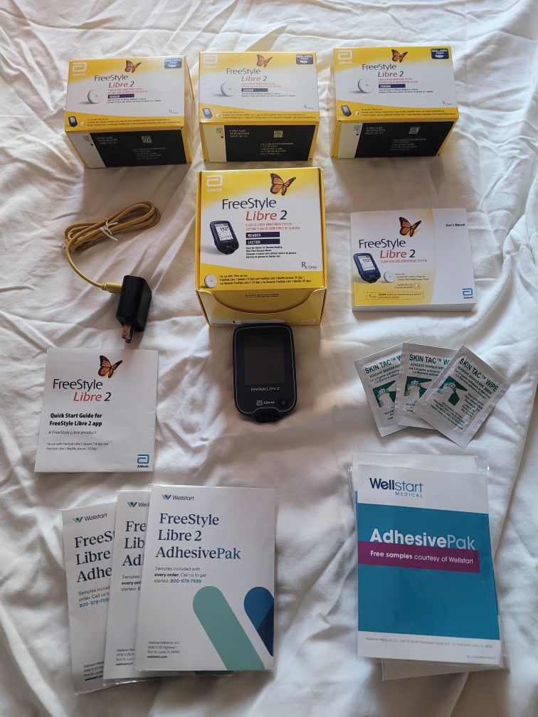3 FreeStyle Libra 2 Glucose Monitors & Reader