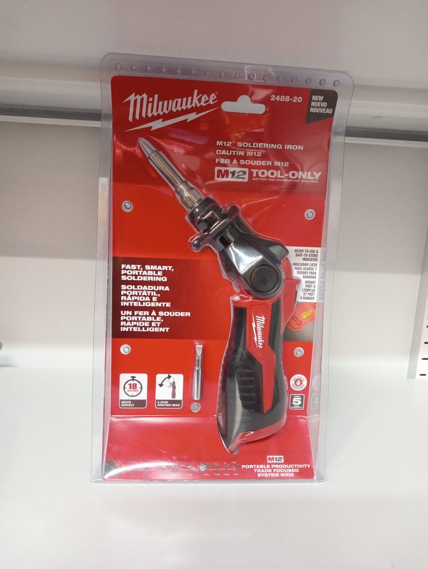 Milwaukee New M12 Soldering Iron Cautin