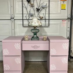 Vintage Sturdy Wooden Vanity 