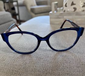 Wittnauer Designer Cat-Eye Glasses Frames - Blue & Tortoiseshell