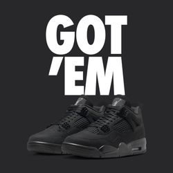 Nike Jordan 4 Retro Black Cat Size 9.5 Men