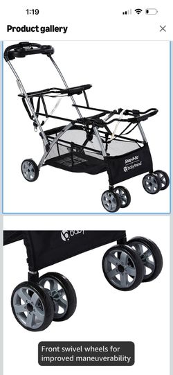 Twin double car seat stroller base
